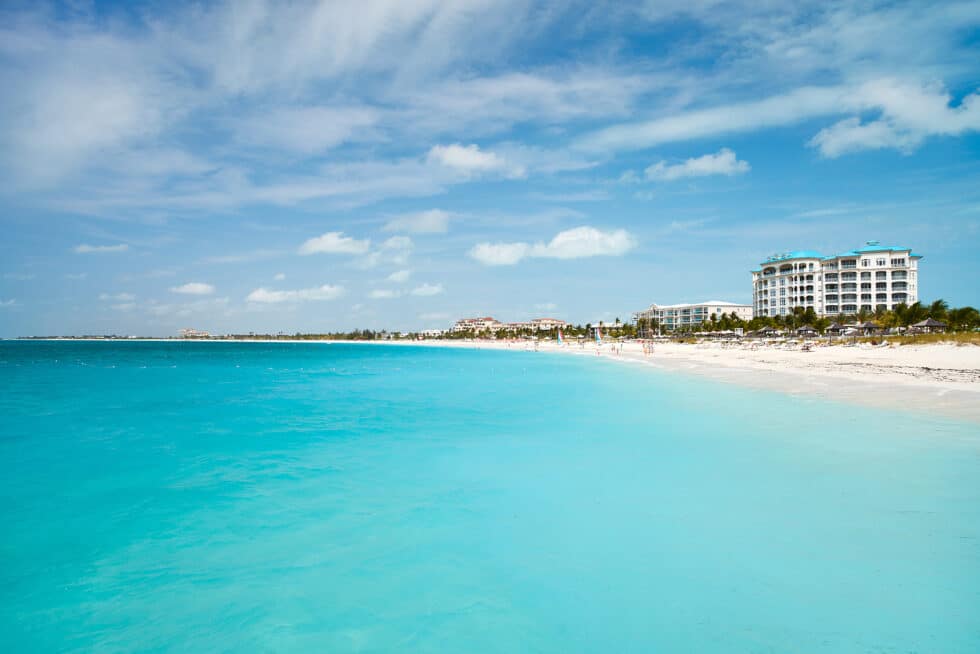 World best Grace bay beach at Providenciales on Turks and Caicos